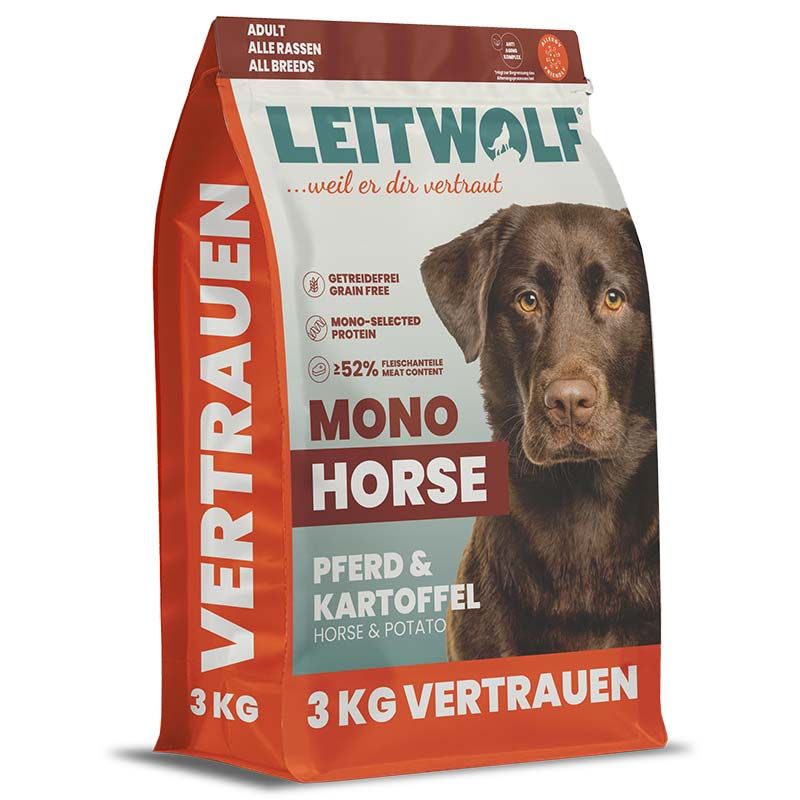 Leitwolf Mono Horse Adult Pferd + Kartoffel 3 kg