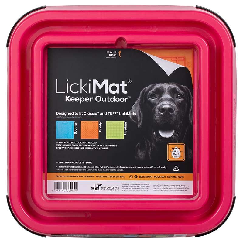 LickiMat Keeper, Schutzrahmen für Schleckmatte, pink
