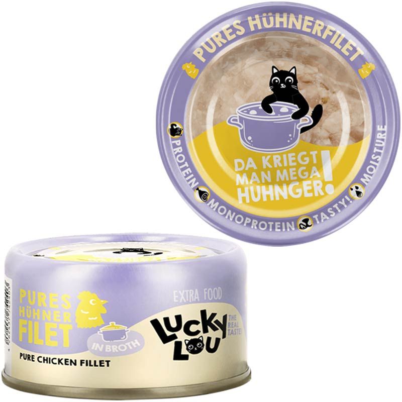 Lucky Lou Extrafood Hühnerfilet in Broth 70g Dose