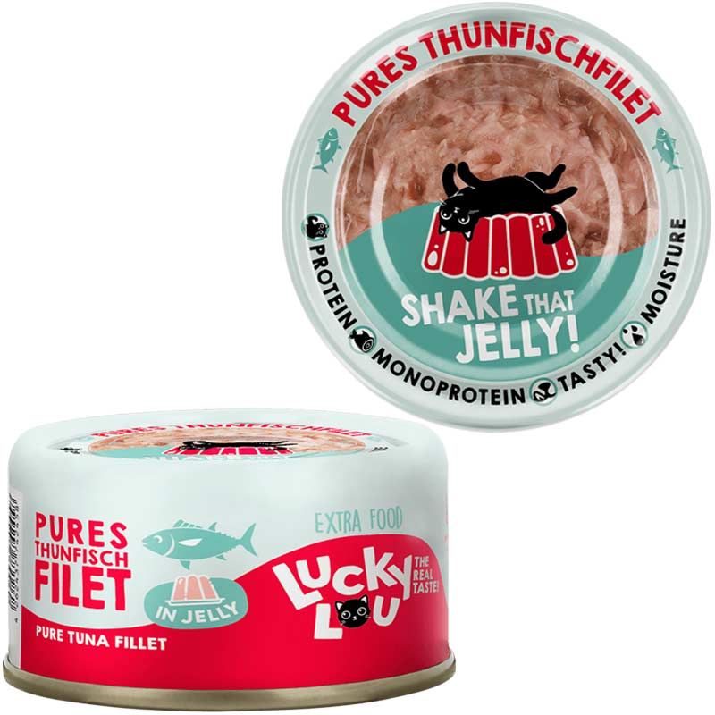 Lucky Lou Extrafood Thunfischfilet in Jelly 70g Dose