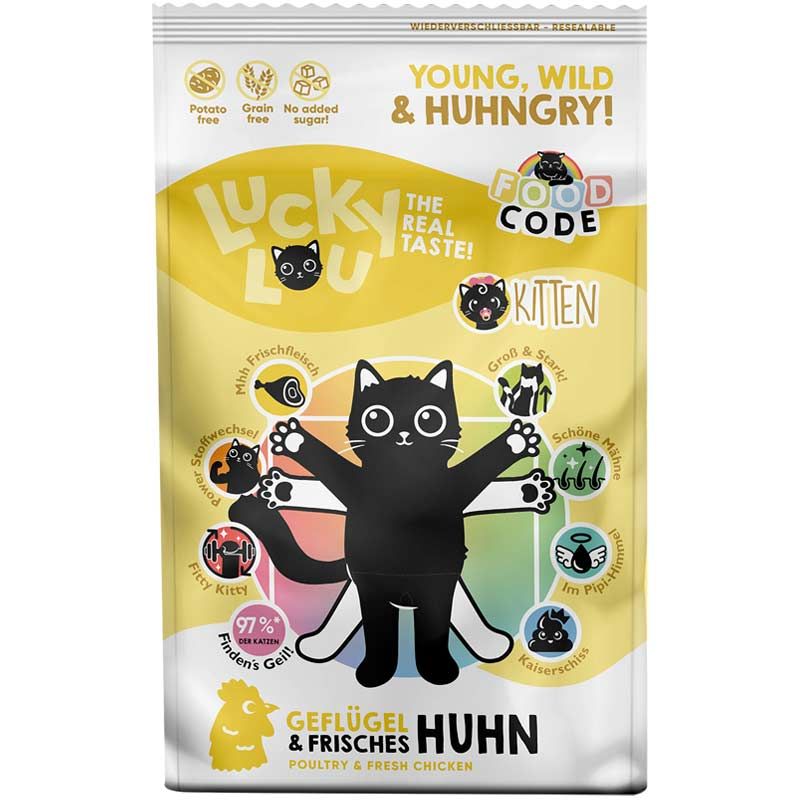 Lucky Lou Food Code Lifestage Kitten Geflügel + Huhn 750g