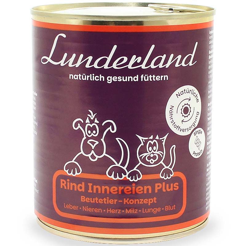 Lunderland Rind Innereien Plus Dose 800g