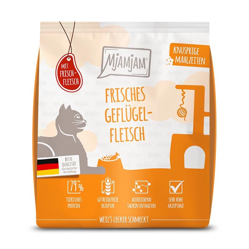 Mjamjam Knusprige Mahlzeiten Frisches Geflügel 300g