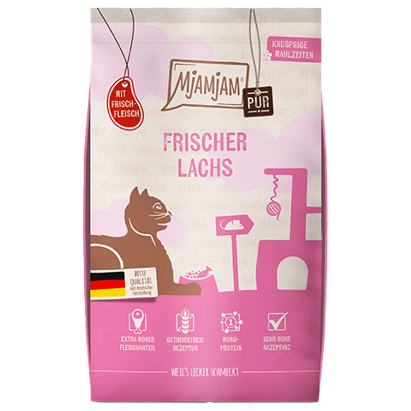 Mjamjam Knusprige Mahlzeiten PUR Frischer Lachs 1,5kg