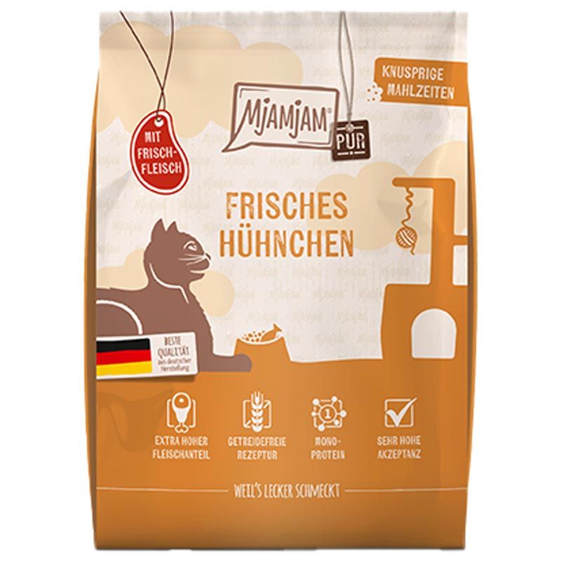 Mjamjam Knusprige Mahlzeiten PUR Frisches Hühnchen 300g
