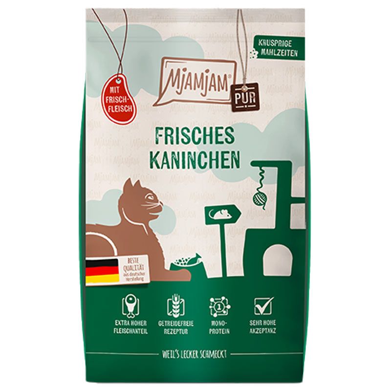 Mjamjam Knusprige Mahlzeiten PUR Frisches Kaninchen 1,5kg