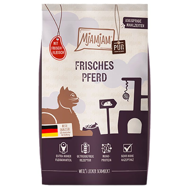 Mjamjam Knusprige Mahlzeiten PUR Frisches Pferd 1,5kg
