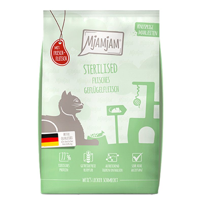 Mjamjam Knusprige Mahlzeiten STERILISED Geflügel 1,5kg
