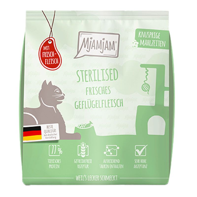 Mjamjam Knusprige Mahlzeiten STERILISED Geflügel 300g