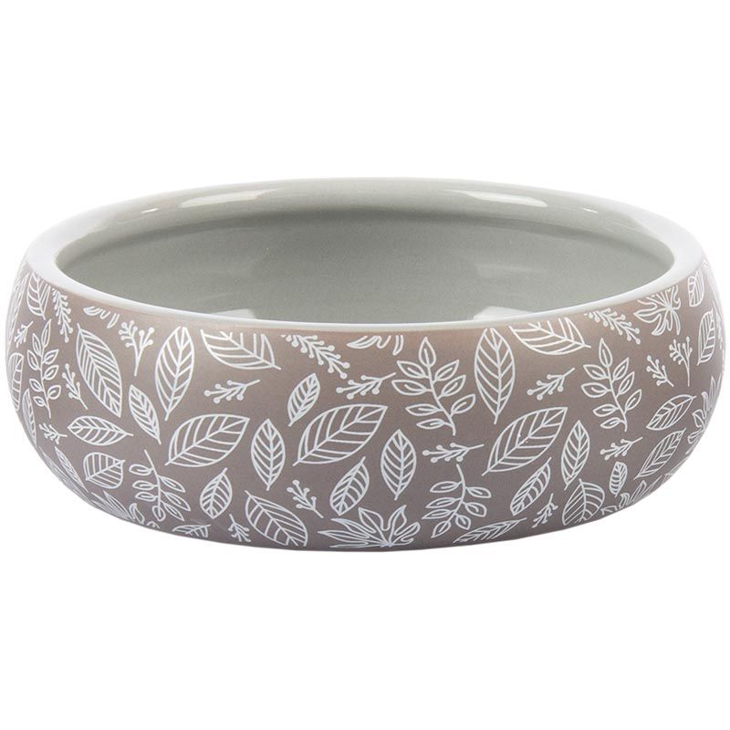Petlando Keramiknapf Leaf, Gr. M 400 ml, taupe