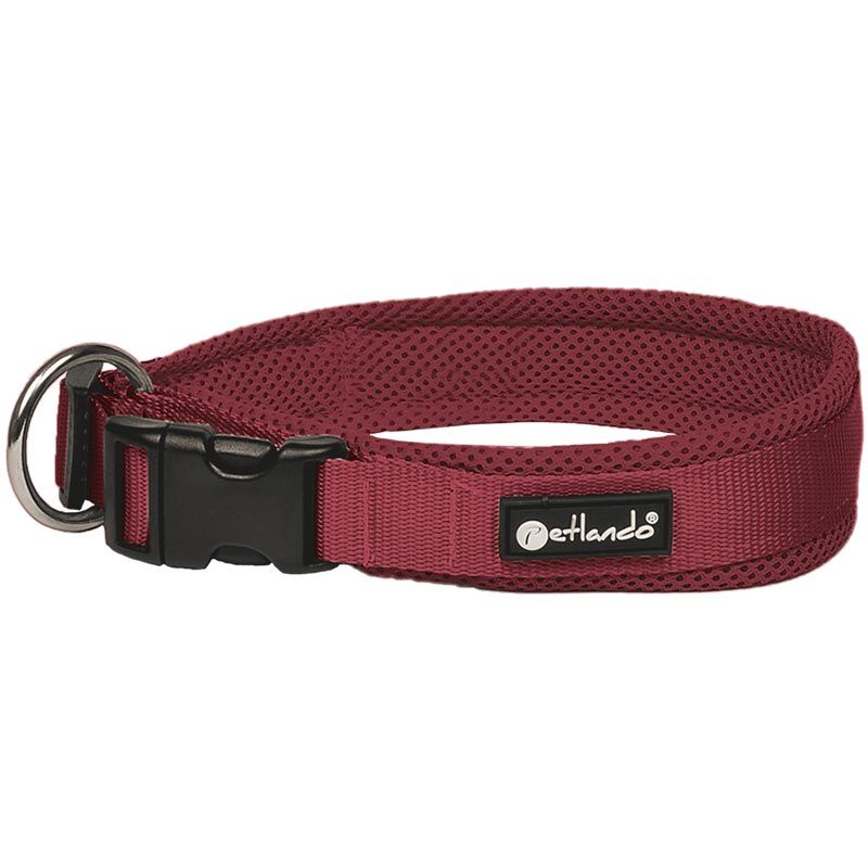 Petlando Mesh Halsband, XXXS: 25-30cm/1,5cm, bordeaux