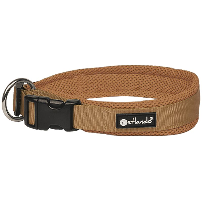 Petlando Mesh Halsband, XXXS: 25-30cm/1,5cm, cognac