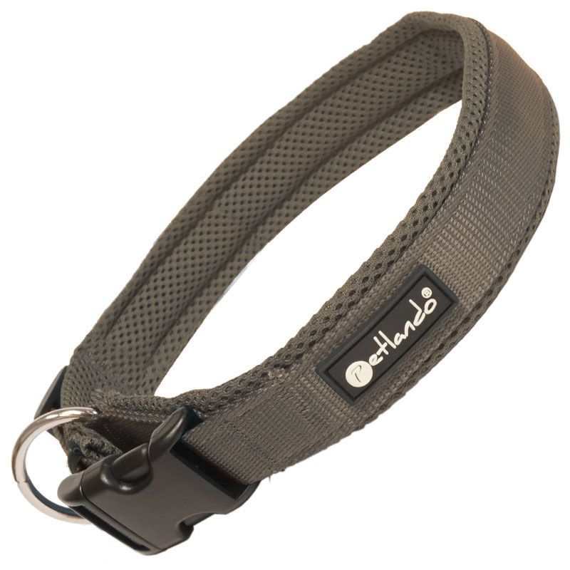 Petlando Mesh Halsband, XXXS: 25-30cm/1,5cm, mokka