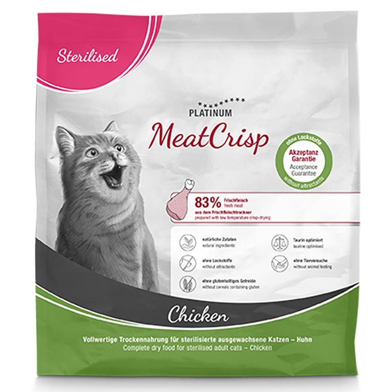Platinum Katze MeatCrisp Sterilised Chicken 400g