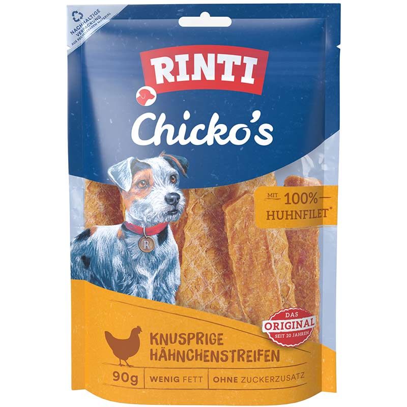 Rinti Snack Chickos knusprige Hähnchenstreifen 90g