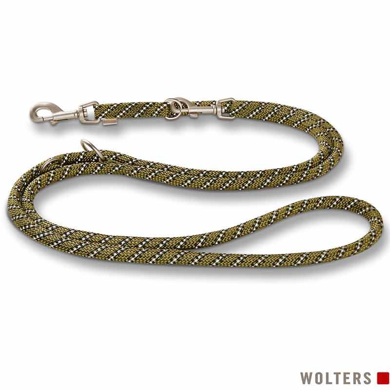 Wolters Führleine Everest reflekt., 300cm x 9mm, olive/schw.