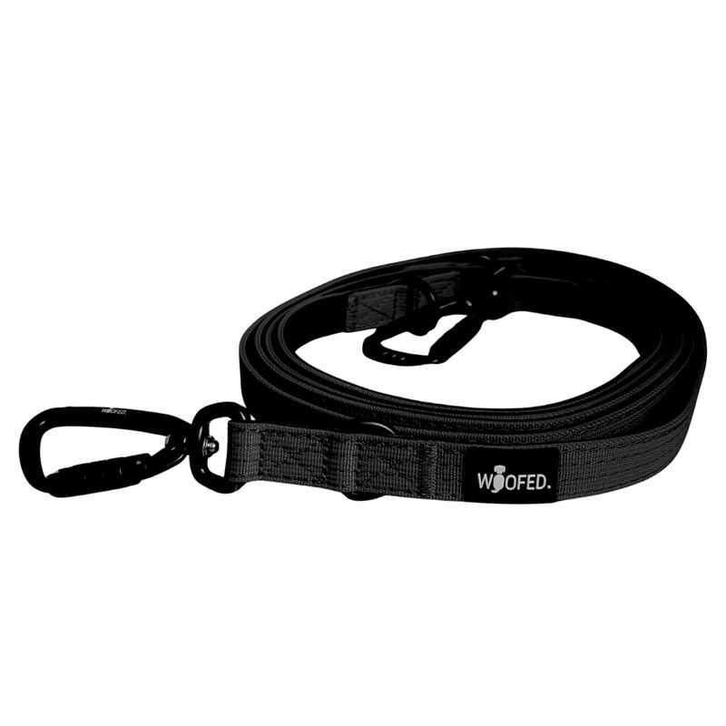 Woofed Nylon Pro Führl.verst, Griff, L:2,5m deep black