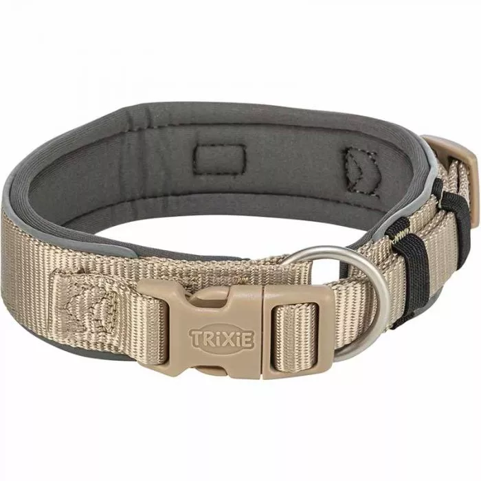 Premium Halsband, extra breit, sand/grafit Premium Halsband, extra breit, sand/grafit