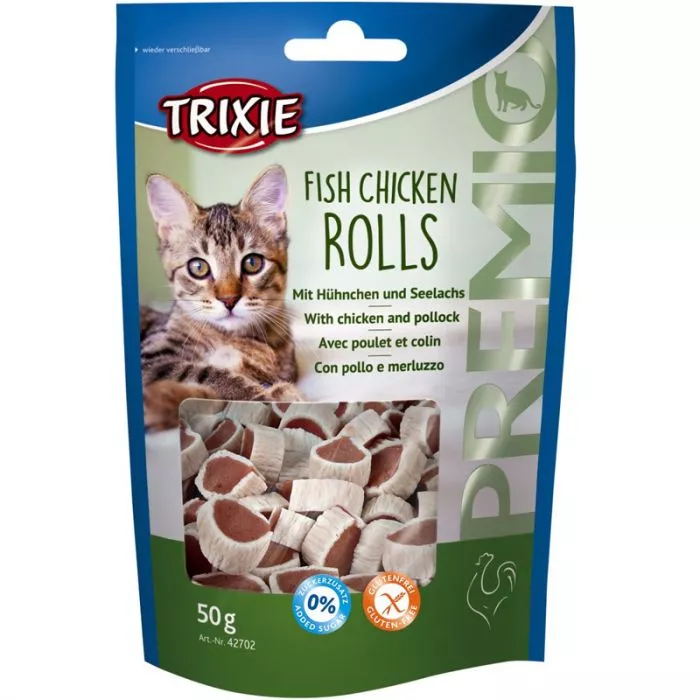 Premio Rolls, Hühnchen/Seelachs, 50g Premio Rolls, Hühnchen/Seelachs, 50g