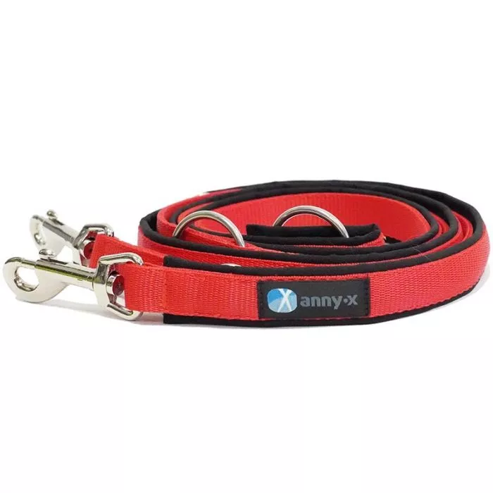 Anny-x Führleine Classic Bolt Fun, 3m, schwarz/rot Anny-x Führleine Classic Bolt Fun, 3m, schwarz/rot