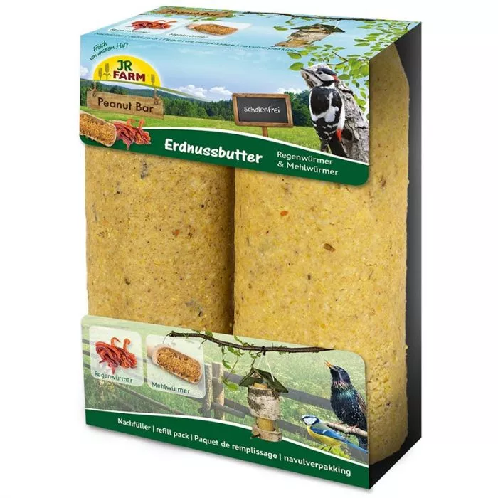 JR Farm Peanut Bar 2er-Pack Regenwürmer+Mehlwürmer 700g