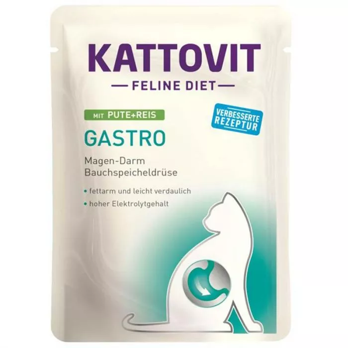 Kattovit Pouch Gastro mit Pute und Reis 85g Kattovit Pouch Gastro mit Pute und Reis 85g