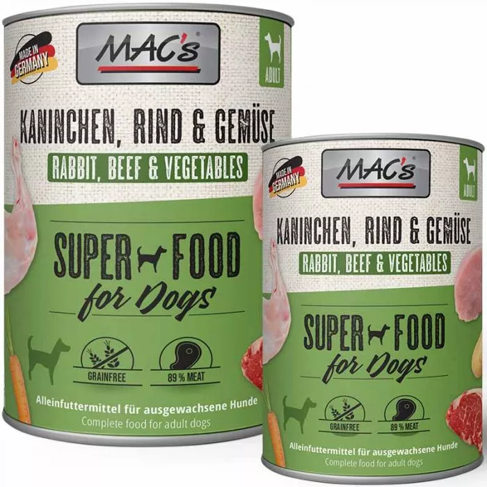 Macs Dog Kaninchen, Rind und Gemüse
