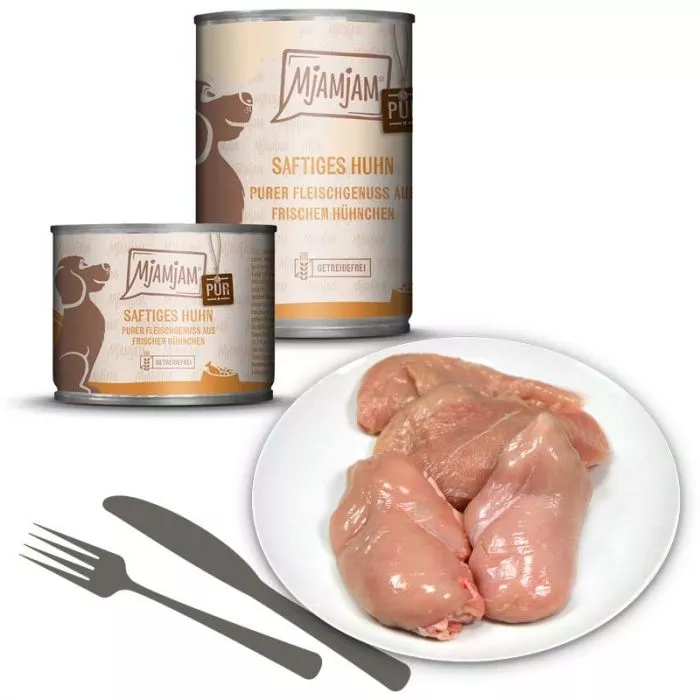 MjAMjAM Dog Dose - purer Fleischgenuss - Huhn pur MjAMjAM Dog Dose - purer Fleischgenuss - Huhn pur