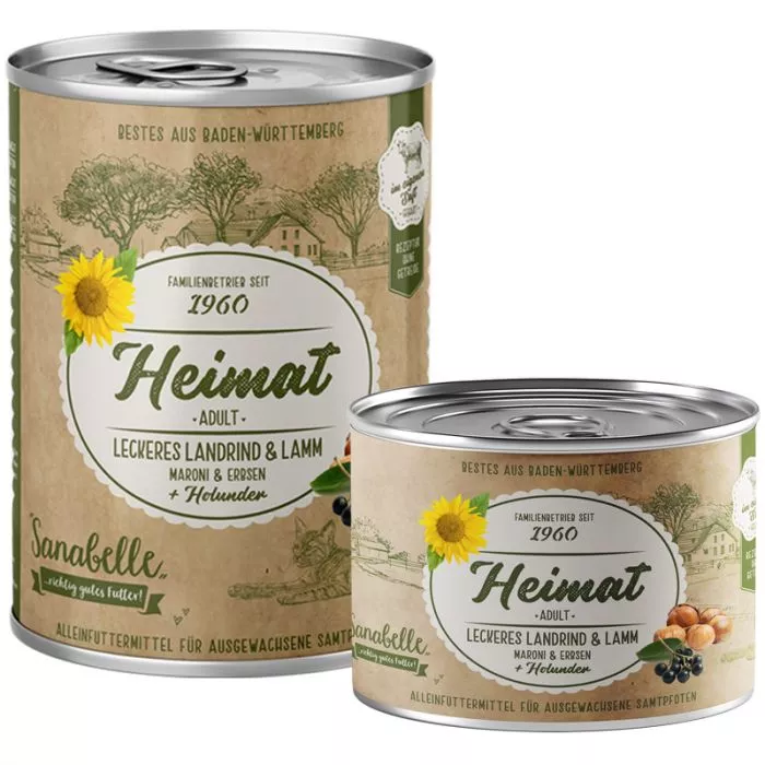 Sanabelle Heimat Dose Adult leckeres Landrind + Lamm Sanabelle Heimat Dose Adult leckeres Landrind + Lamm
