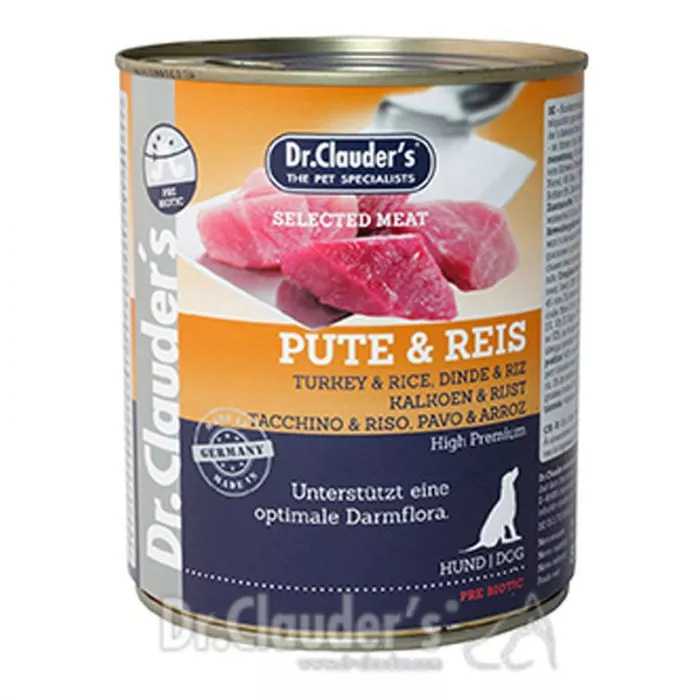 Dr. Clauders Selected Meat Prebiotics Pute+Reis 800g Dr. Clauders Selected Meat Prebiotics Pute+Reis 800g