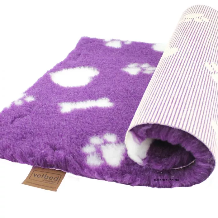 Original Vetbed® Isobed SL purple Hearts Paw+Bones Original Vetbed® Isobed SL purple Hearts Paw+Bones
