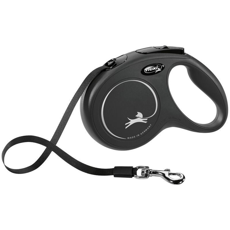 flexi New CLASSIC, Gurt, S: 5 m, schwarz