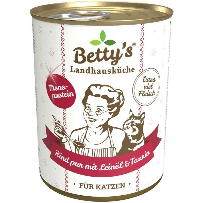 Betty's Landhausküche Dose Rind pur mit Leinöl 400g