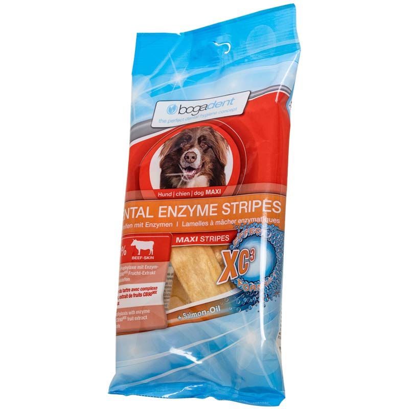 bogadent DENTAL ENZYME STRIPES Maxi Hund 100g