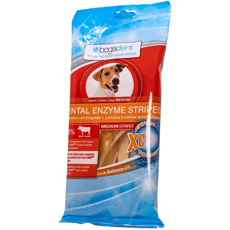 bogadent DENTAL ENZYME STRIPES Medium Hund 100g