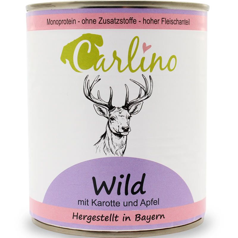 Carlino Menü - Wild mit Karotte und Apfel 820g