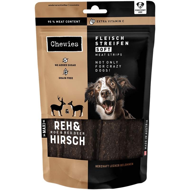 Chewies Fleischstreifen Soft Maxi Reh und Hirsch 150g