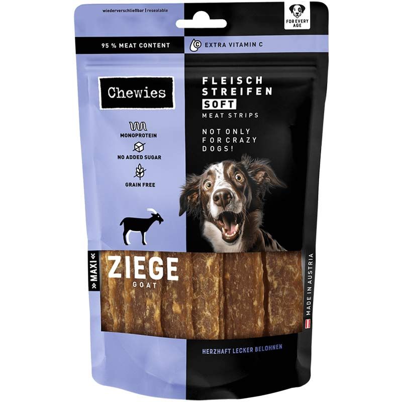 Chewies Fleischstreifen Soft Maxi Ziege 150g