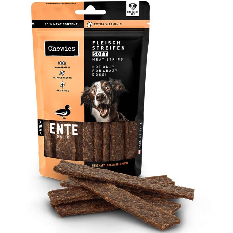 Chewies Fleischstreifen Soft Mini Ente 70g