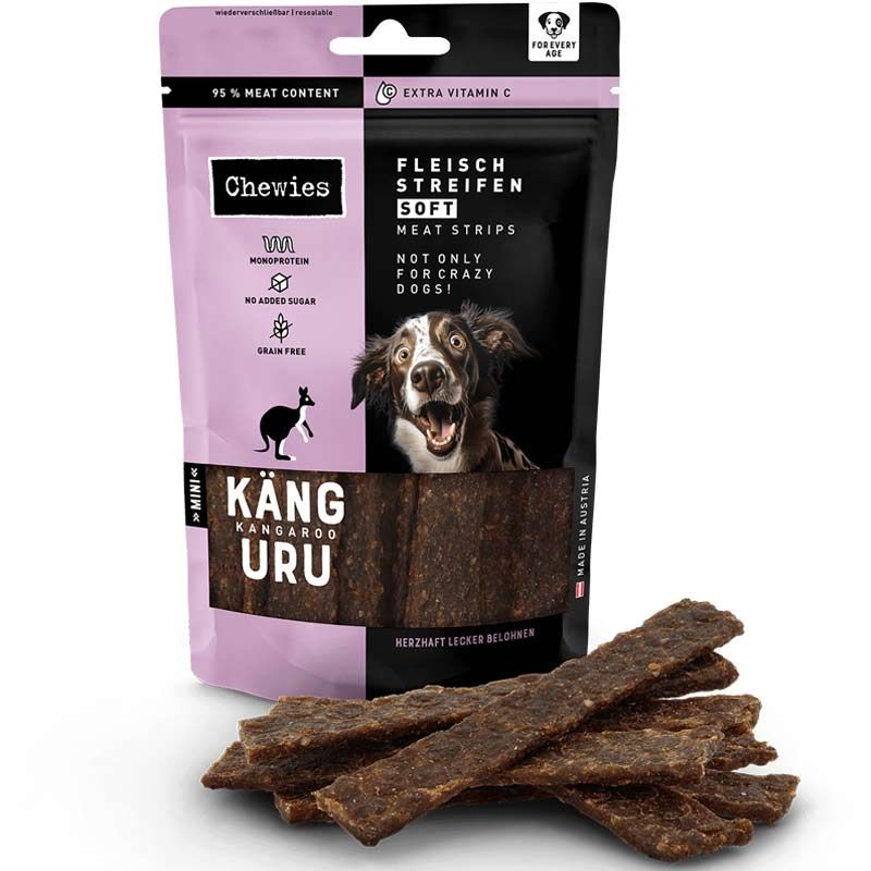 Chewies Fleischstreifen Soft Mini Känguru 70g