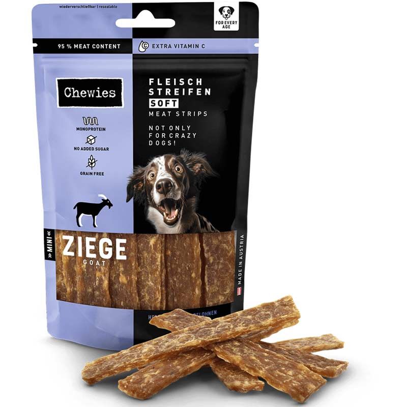 Chewies Fleischstreifen Soft Mini Ziege 70g
