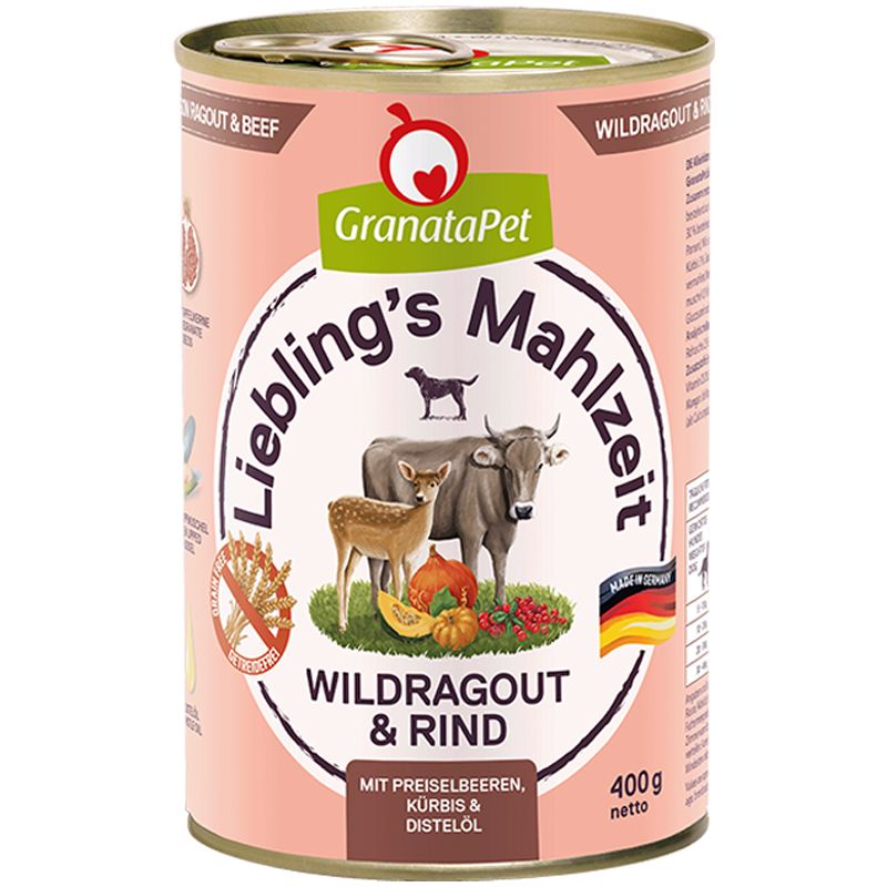 Granatapet Lieblingsmahlzeit Wildragout und Rind 400g