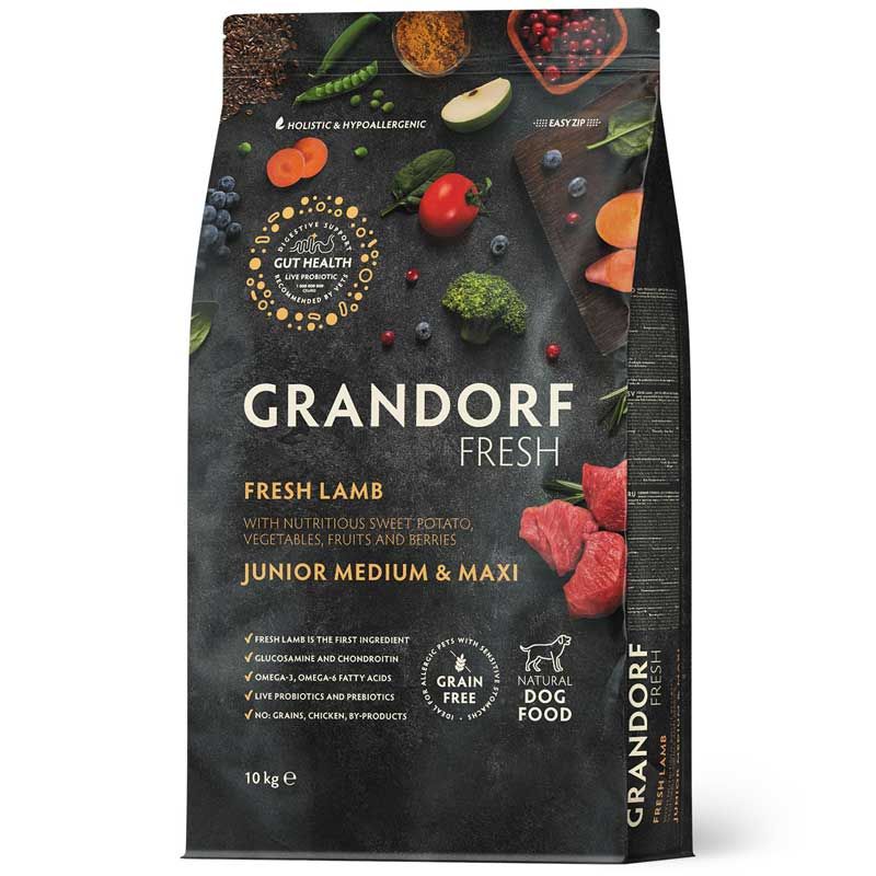 Grandorf Fresh Junior Medium-Maxi Frisches Lamm 10 kg