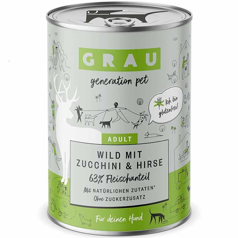Grau Hund Adult Wild mit Zucchini und Hirse 400g