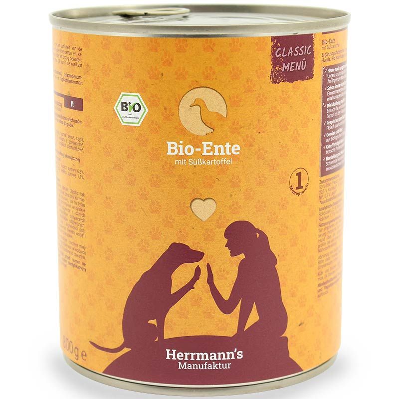 Herrmanns Bio-Ente mit Süßkartoffeln 800g