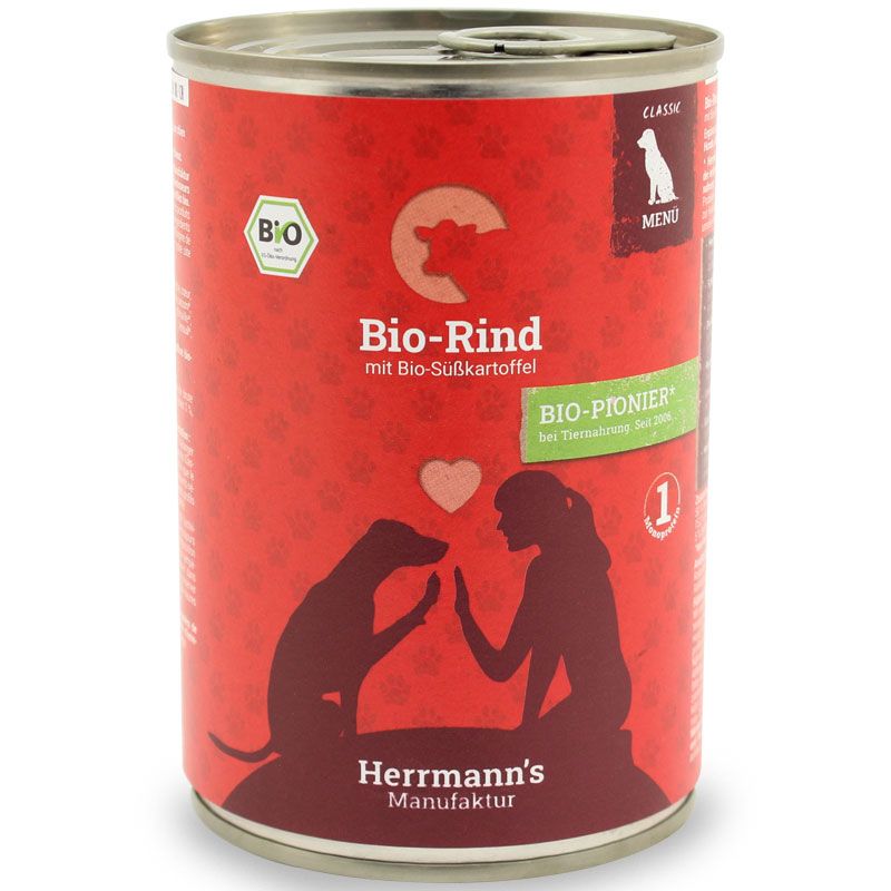 Herrmanns Bio-Rind mit Süßkartoffeln 400g