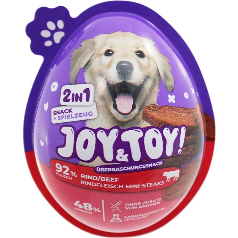 JOY + TOY Überraschungsei für Hund, Rind