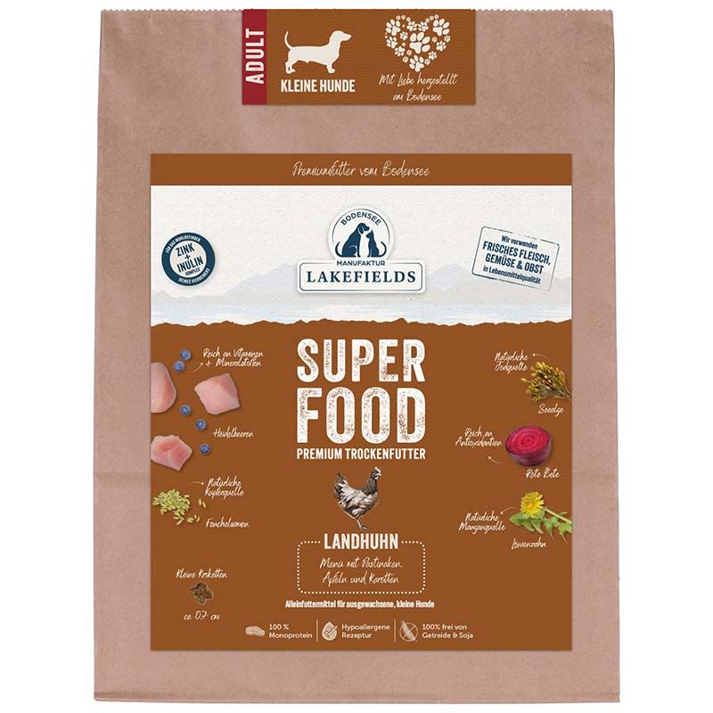 Lakefields SUPERFOOD Premium Huhn für kleine Hunde 1 kg
