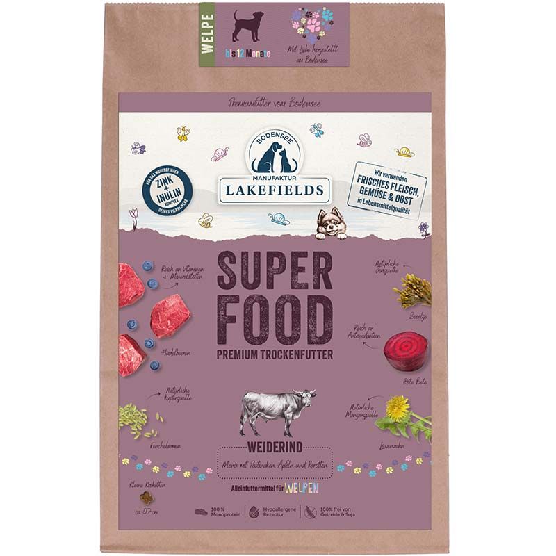 Lakefields SUPERFOOD Premium Rind für Welpen 2,5 kg