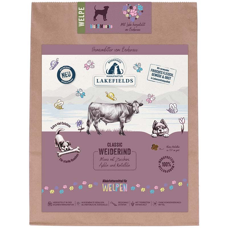 Lakefields Trockenfleisch-Menü Welpen Rind 1 kg